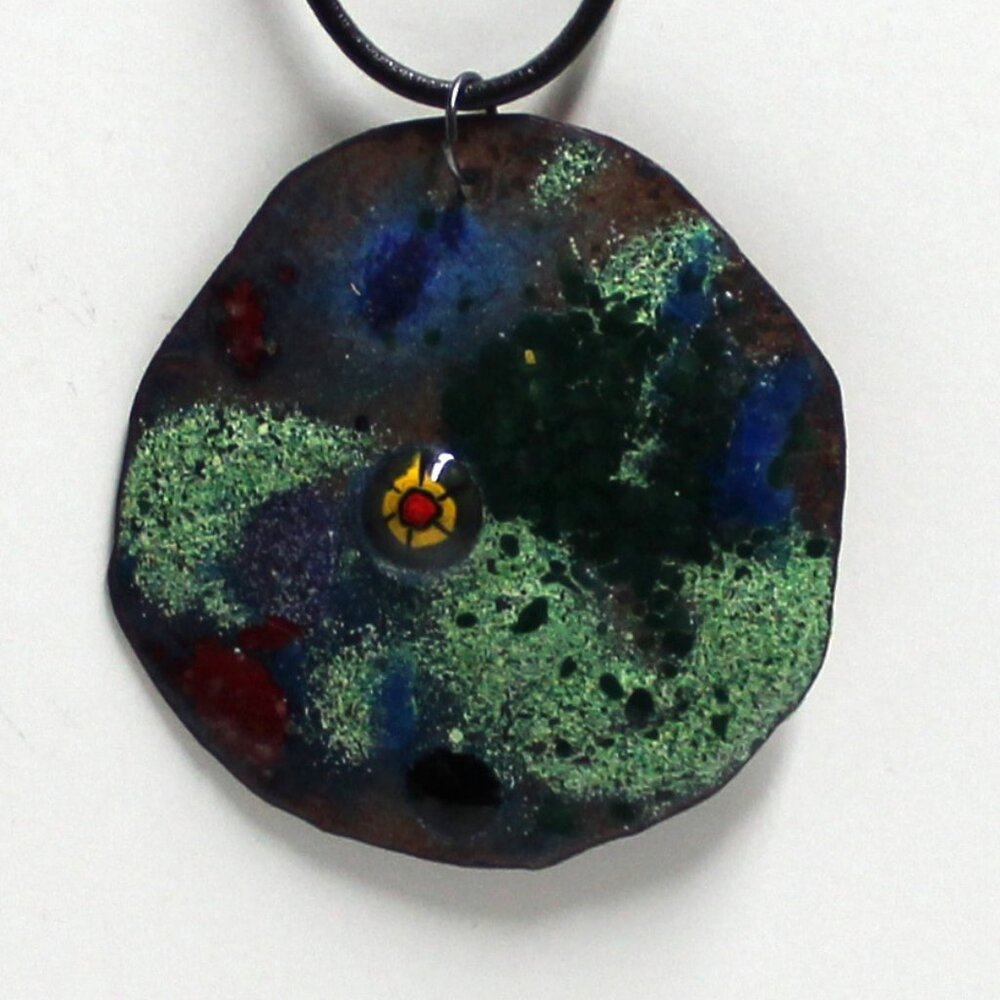 Unique Pendant Black Corded Lobster Clasp Necklace
